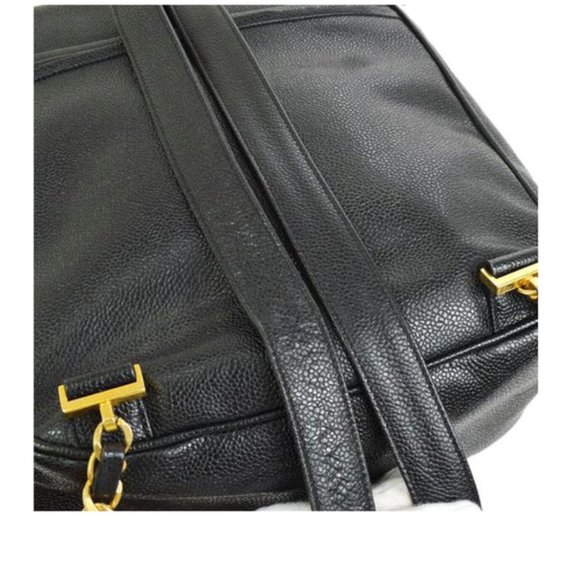 Chanel Black Caviar Backpack Vintage 2 Pocket Ball - Picture 5 of 9
